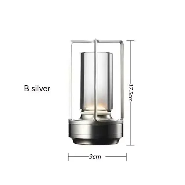 USB Charging Table Lamp Aluminum Restaurant Bar Desk Lamp Dimming Atmosphere USB Charging Touch Switch Decoration