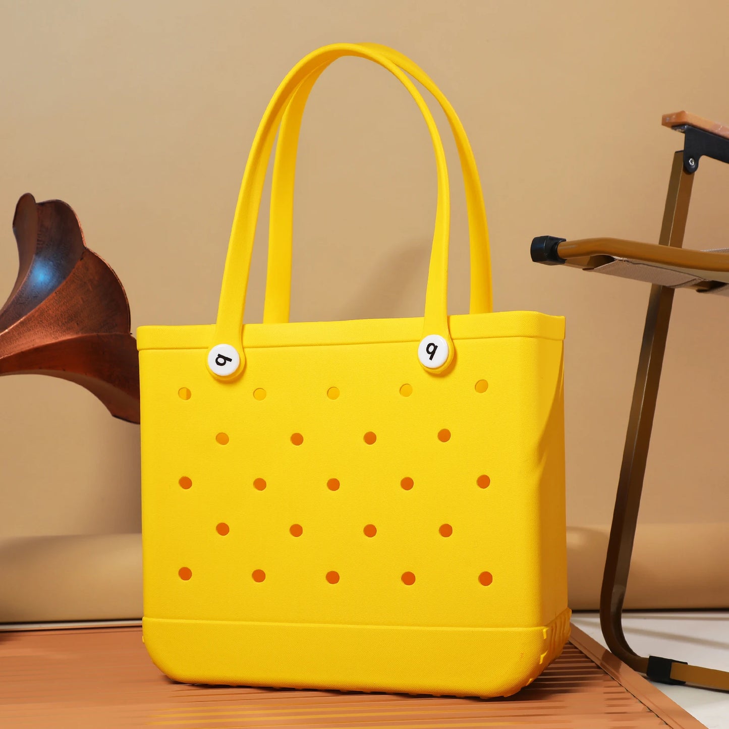 Beach Bag Tote Silicone Basket Waterproof Travel Jelly Handbag Women Picnic Basket Multi-Purpose Croc Handbag Shopping Bags