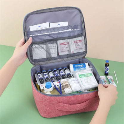 1PC Family First Aid Kit Portable Outdoor Travel Storage Bag Household Large Capacity Layered Medicine Storage Bag