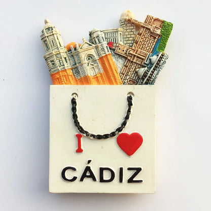 Europe Spain 3D Refrigerator Magnet Tourist Souvenirs Stickers,Home & Kitchen Decoration Fridge Magnet Message Sticker