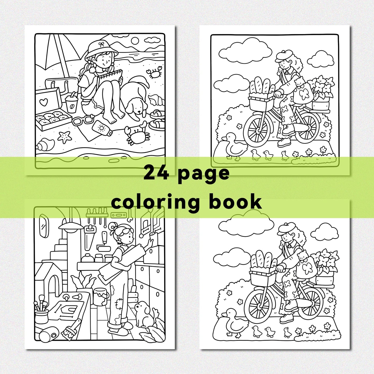 Cozy Friends Coloring Book for Adults and Teens Featuring Cute Cozy Daily Activities Kids Graffiti Book Perfect Gift Birthday