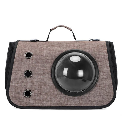 Cat Shoulder Bags High-capacity Cat Bag Foldable Hand-held Space Capsule Mesh Breathable Outing Pet Crossbody Bag Pet Backpack