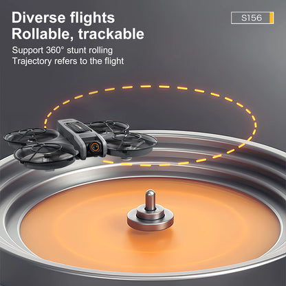 S156 RC Crossing Drone Aerial Vehicle With HD Display Screen Four Axis Brushless Optical Flow Remote Control Aircraft Large Size