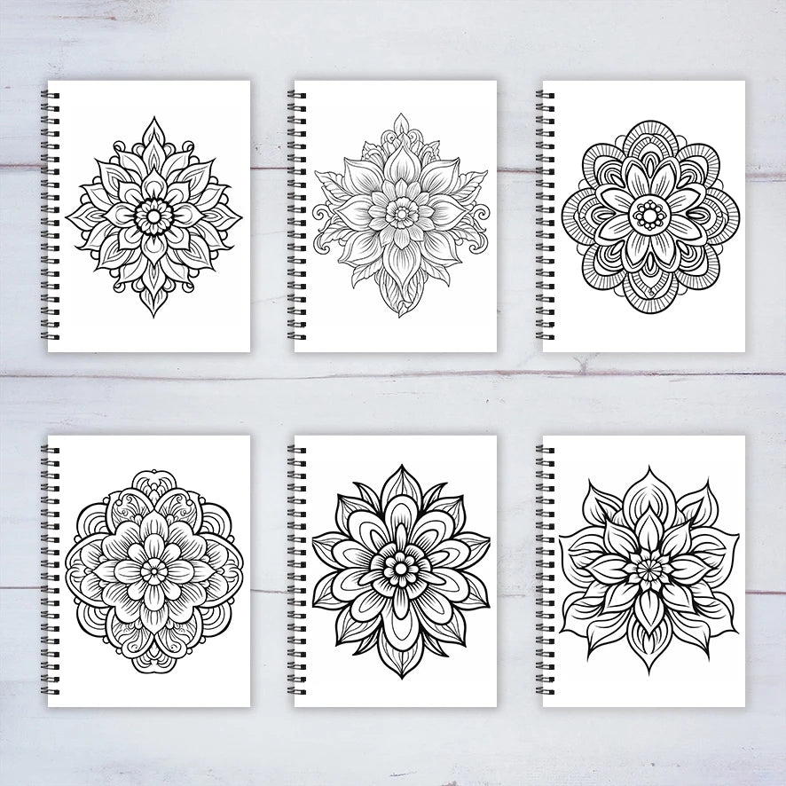 Mandala Adult Coloring Book - 8.3x11.2 inches Stress relief coloring book 22 pages of art therapy illustrations to relieve anxie