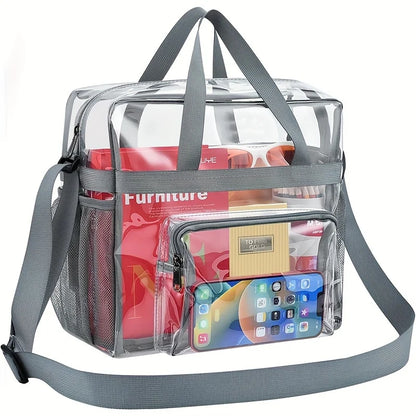 Portable PVC Travel Bag with Large Capacity and Transparent Design for Easy Organization and Washing