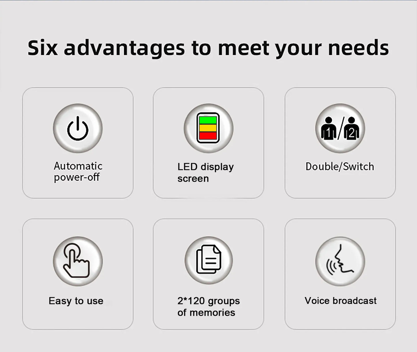 Medical Blood Pressure Monitor High Accurate Arm Cuff Tonometer Digital Sphygmomanometer Electronic Bp Monitors