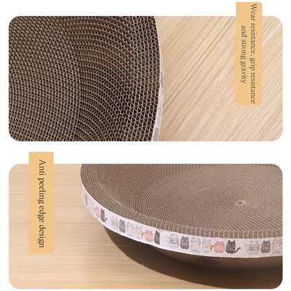 Cat Scratching Board Claw Sharpener Cat Nest No Shavings Corrugated Paper No Debris Cat Paw Basin Wear Resistant Bowl Shaped Toy