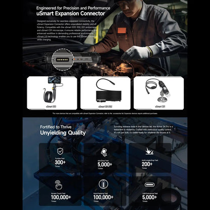 Ulefone Armor 34 Pro 5G AI Rugged Phone 32GB+512GB 25500mAh 6.95" Built-in Projector 120Hz Android 15 MTK 7300 NFC Smartphone