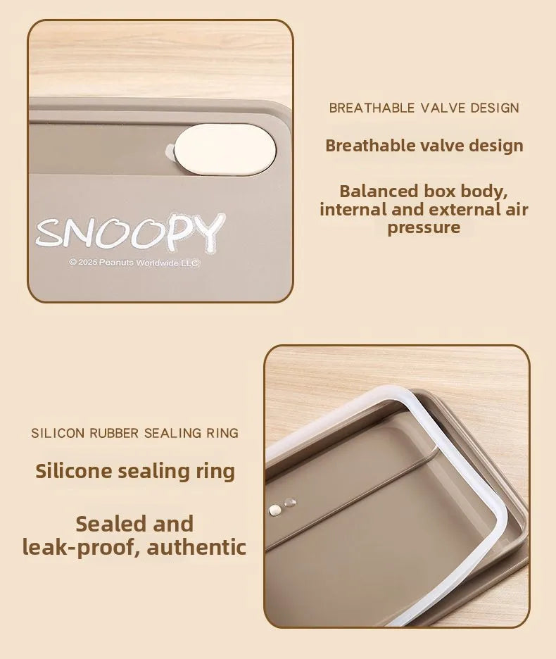 Cute Snoopy cartoon insulation lunch box multi-layer convenient to carry 304 stainless steel large capacity lunch box gift