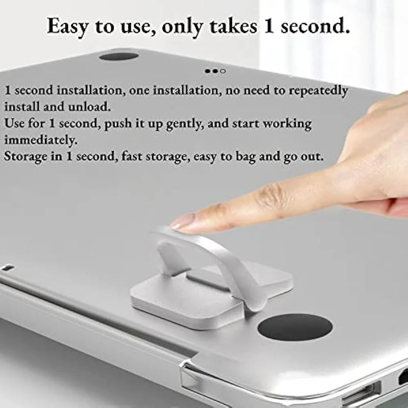 Mini Foldable Laptop Stand, Portable Computer Keyboard , Self-Adhesive Invisible Notebook Stand and Keyboard Lift for Desk