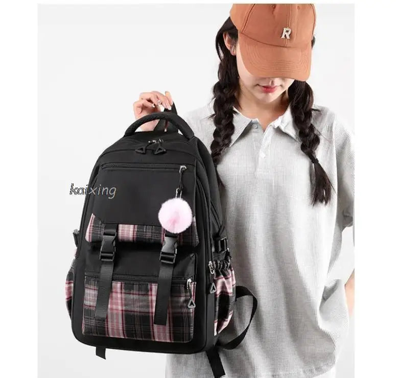 Hot Big Panda Print Academy Style Girls Kids School Book Bags Women Bagpack Teenagers Travel Backpack Mochila To Casual School