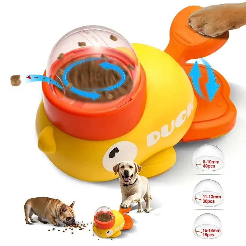 Pet Snack Feeder Dog Food Dispenser Automatic Feeder Puppy Cartoon Duck Design Used to Train Dogs Accessories Cats Cat Supplies