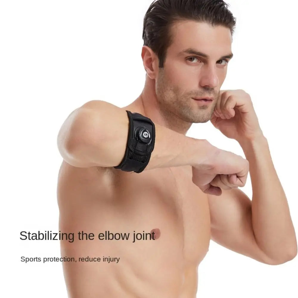 Knob Adjustable Arm Support Band Built-in Silicone Pad Thicken Tennis Elbow Brace Non-slip Pressurized