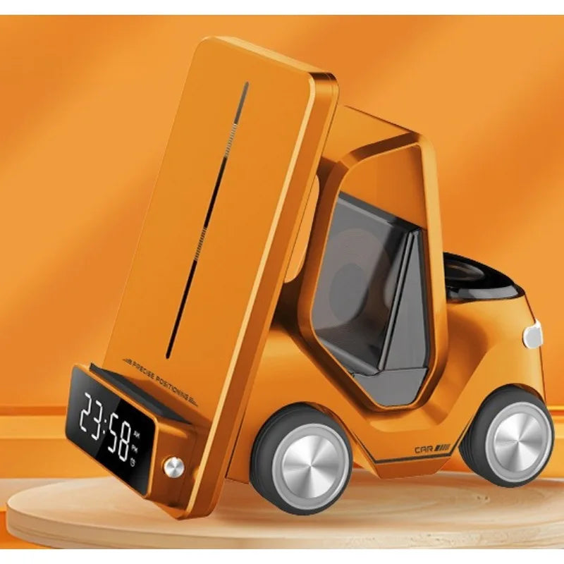 Desktop Car Wireless Charger Suitable for Mobile Phones Headphones Watches Three in One Wireless Charger