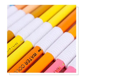 48 Holes Roll Colored Art Pencil Case Kawaii School Students Supplies Paint Brush Pen Bag Cute Pencil Cases Stationery