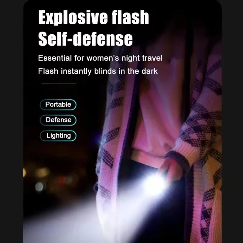 New Ultra Powerful Flashlight 3 Core LED Mini Tactical Flashlight USB Rechargeable High Power Torch With Magnet Hand Lamp