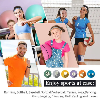 3pcs Sports Headbands Non-slip Running Elastic Sweatband Breathable Yoga Hair Bands Women Men Fitness Sweat Guide Hairbands