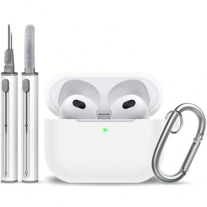 Earphone Case for AirPods Pro2 Cover with Cleaner Kit Soft Silicone Protective with Hook Wirless Headphones Cover