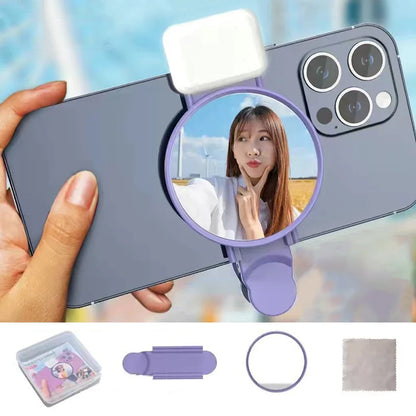 Universal Back Cell Phone Camera Mirror Reflection Shooting Clip Phone Reflection Clip Back Rear HD Lens Selfie Reflector Mirror
