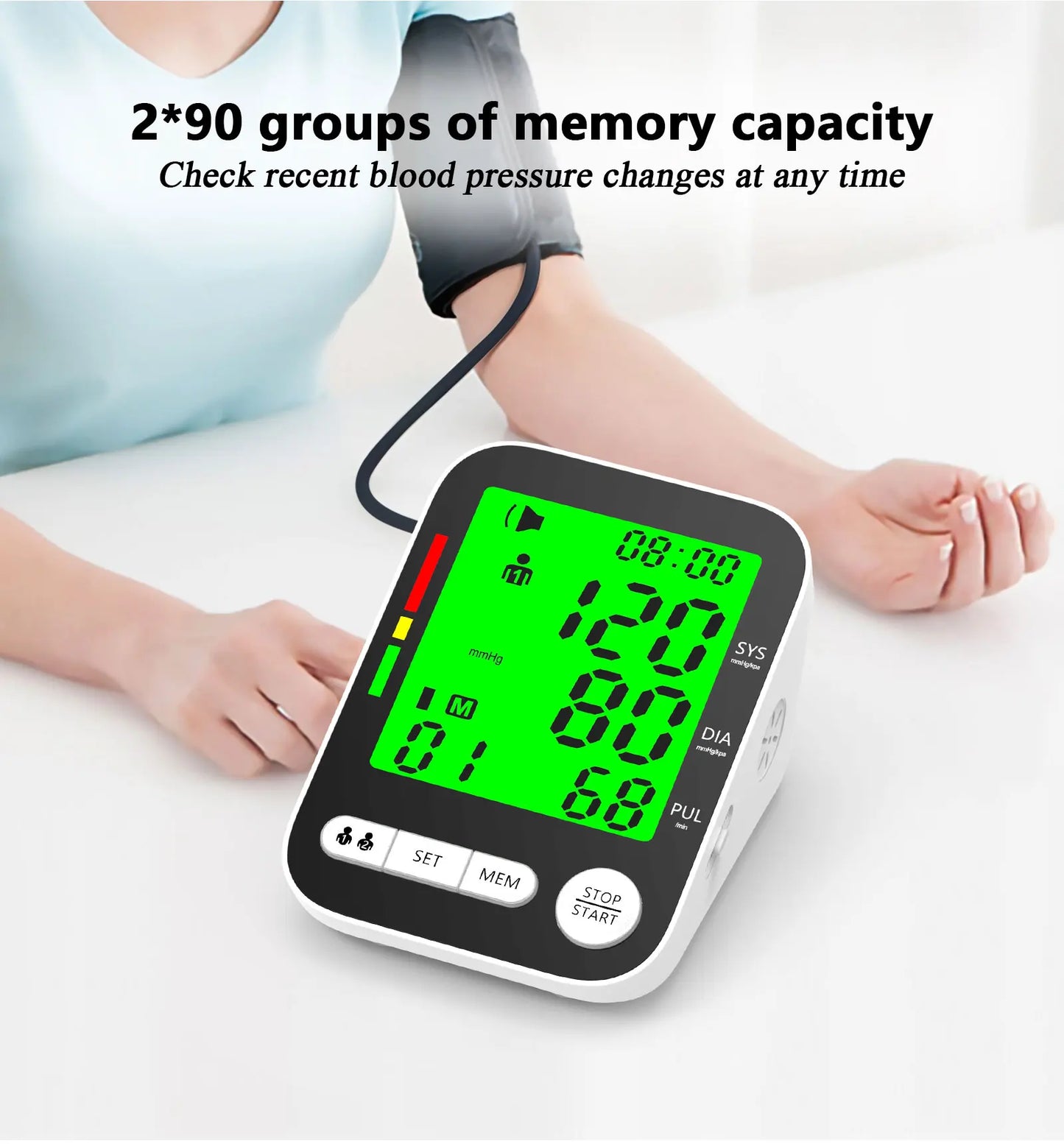 High Accurate Blood Pressure Monitor Digital Sphygmomanometer Bp Monitors Electronic Tonometer Arm Cuff Talking BPM Tensiometer