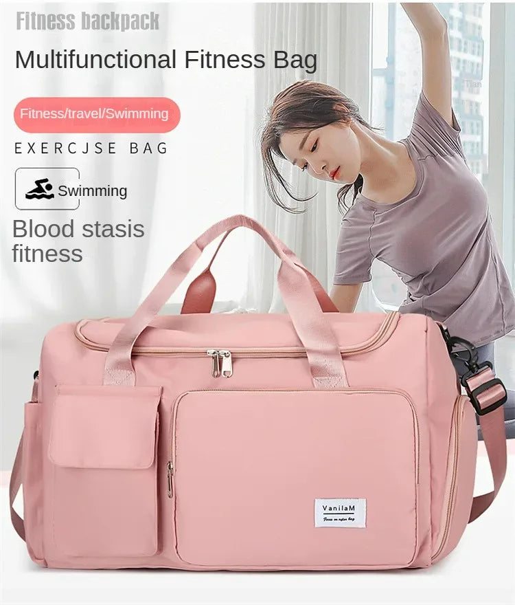Carry On Travel Bag Large Capacity Gym Bag Weekender Overnight Duffle Bags With Shoe Compartment Sports Fitness Bags for Women