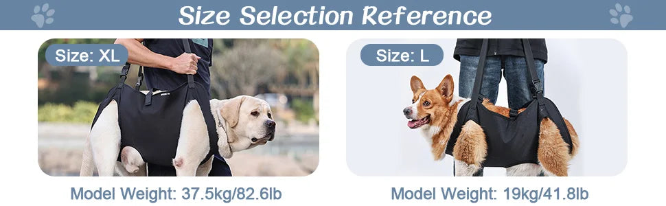 Dog Lift Harness Adjustable Full Body Support Dog Sling Breathable Straps for Assisted Mobility Dog Legs Hip Rehabilitation Lift