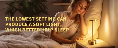 Aluminum Alloy Simple Decorative Lamp LED Night Light Infinitely Dimmable Atmosphere Retro Portable Rechargeable Touch Desk Lamp