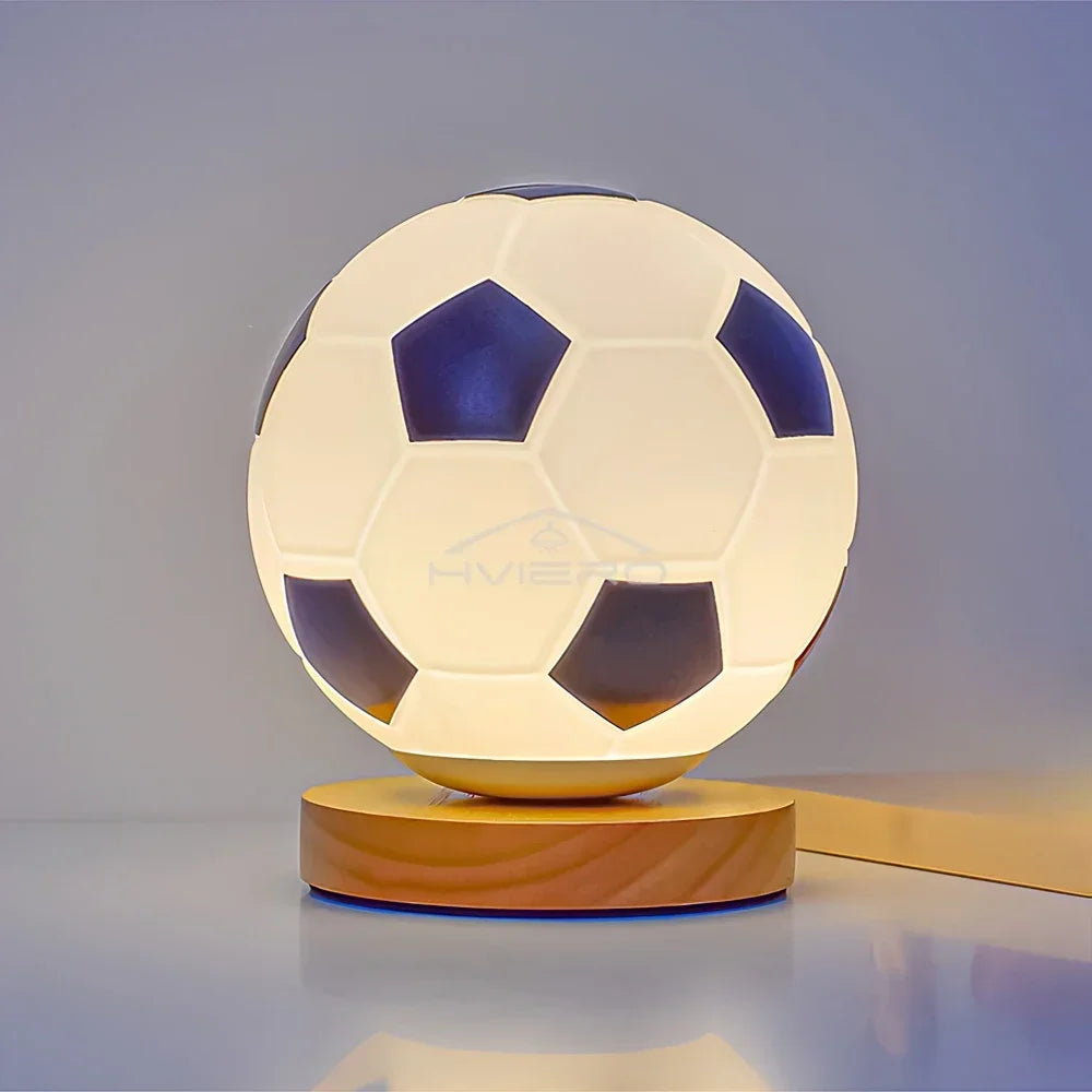 1PCS 3D Football Night Light Bedroom Desktop Decoration Soccer Lamp Battery Powered Perfect Gift For Teenagers Decor Bulb Gifts