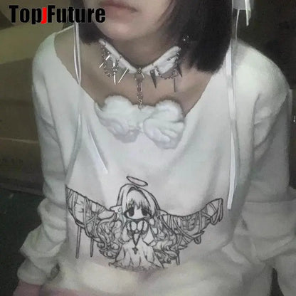 Women Y2K Girl bloody punk Harajuku Gothic Lolita sick injured short necklace Halloween cosplay props subculture Chokers Choker