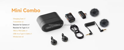 HL-LARK M2S Mini Combo With USB Type C Camera Live Streaming Vlog Interview Content Wireless Mini lavalier Microphone