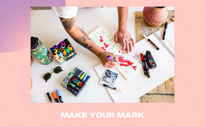 Japan Uni POSCA Marker Pen Set Acrylic Graffiti Drawing Permanent Waterproof Children's Drawing PC-3M/1M/5M Fabric Art Supplies
