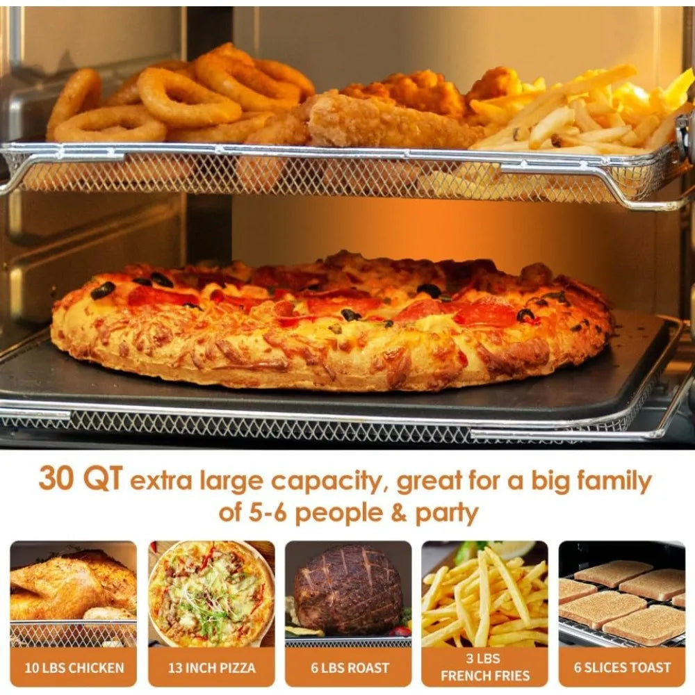 High quality 12-in-1 Bravo XL Air Fryer Toaster Smart Oven,30-Qt XL Capacity,50F-500F adjustable in precise 5F increments-NEW