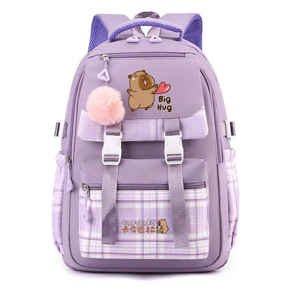 Fashion Backpack Lovely Capybara School Backpack for Girls Boys Book Bag Shoulder Backpacks Mochila Infantil Best Gift