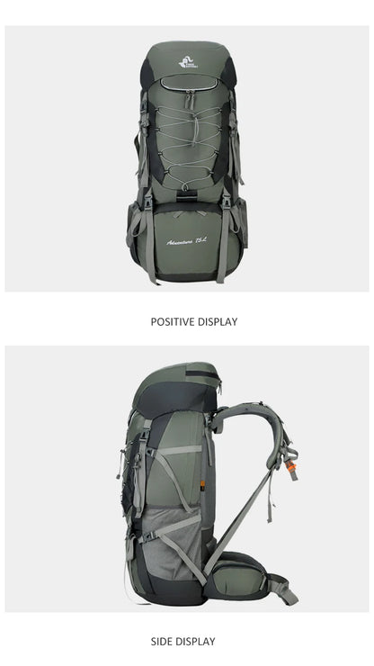 75L Camping Backpack Travel Sport Bag With Rain Cover Climbing Mountaineering Trekking Outdoor Rucksack Hiking Bag Shoulder Men
