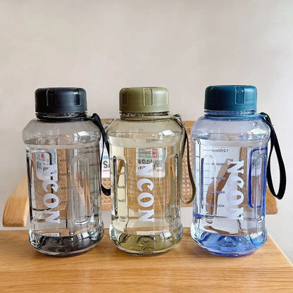 850/1100/1300ml Clear Water Bottle Portable Leakproof Large Capacity Travel Kettle Lightweight Water Jugs