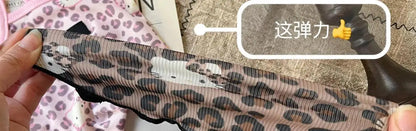 Spring Summer 2025 New Pet Clothes Spice Girls Wind Suspenders Leopard-Print Kitty Ice Silk And Cool Fabrics Cats Dogs Wear Them