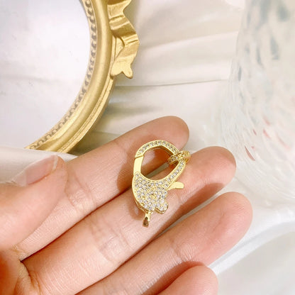 Juya 18K Real Gold Plated Accessories DIY Needlework Beads Pearls Jewelry Making Fastener Closures Lobster Lock Clasps Supplies