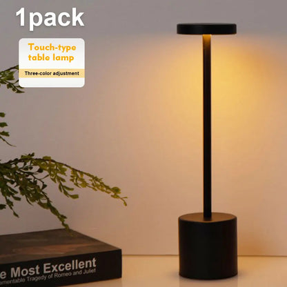 Table lamp USB Rechargeable Wireless desk lamp Dimming Touch night light lamps home decor Retro Portable bedside lamp for room