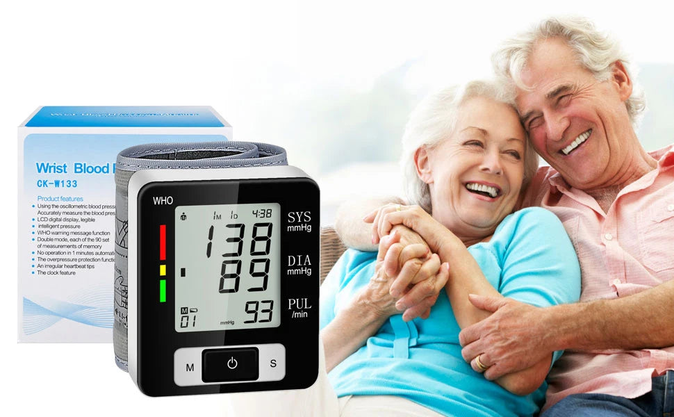 Medical Blood Pressure Monitor High Accurate Wrist Cuff Tonometer Digital Sphygmomanometer Electronic Bp Monitors