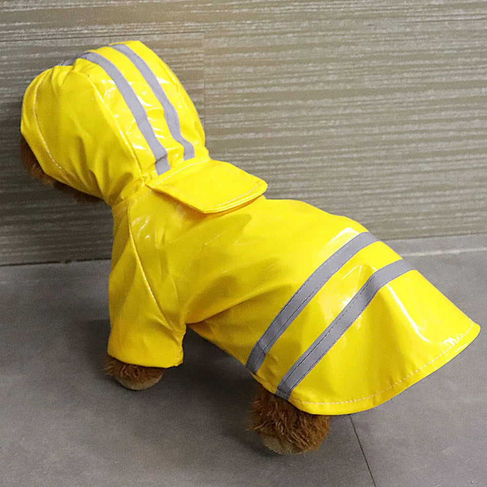 Dog Raincoat Reflective Pet Puppy Clothes Small Dog Rain Jacket Waterproof Yorkie Poodle Bichon Pomeranian Schnauzer Corgi Coat