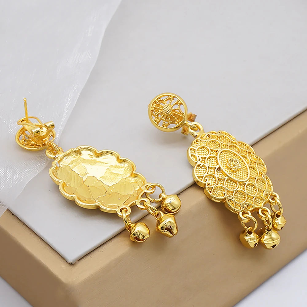 2023 Fine Jewelry Sets For Women Dubai Bridal Wedding Gifts Necklace Bracelet Earrings Ring Jewellery Set African Bead jewelry
