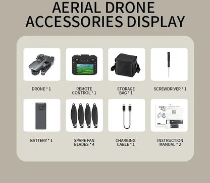 Drone W10 with 4.5 Inch Screen 3-Axis Anti-shake Gimbal Drones 4K Aerial Brushless RC Quadcopter 5G GPS 8K HD Cameras EIS Dron