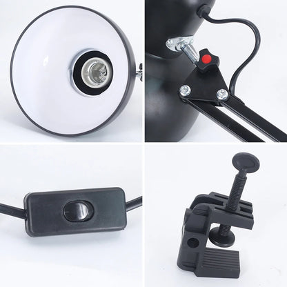 Study Table Lamp with Clamp School Computer Desk Lamps Folding Office Light Manicure Room Desks LED Nail Gel Lights