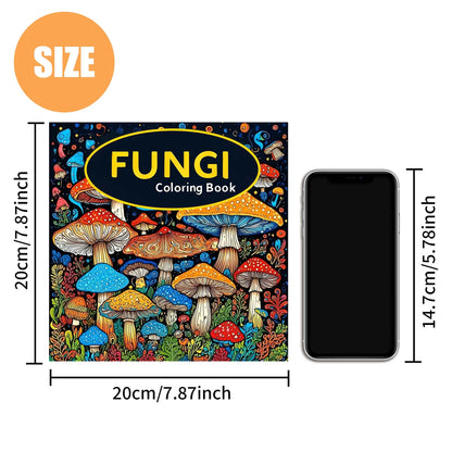 Fungi Coloring Book 24 Page Adult Picture Book Gift For Birthday Party Relieve Stress Kill Time Graffiti Painting Drawing Art