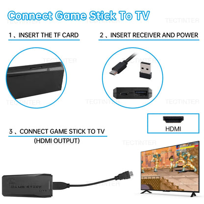 M8 4K Video Game Console Built-in 20000 Games Wireless Controller Gamepad Retro Handheld Game Player For PS1 Dropshipping
