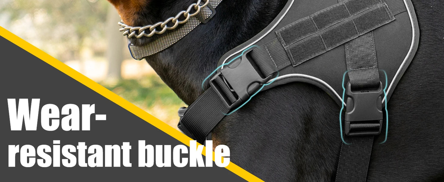 Tactical Dog Harness Pet Doberman Pinscher Pet Training Vest Dog Harness for Small Medium Large Dogs Explosion Proof