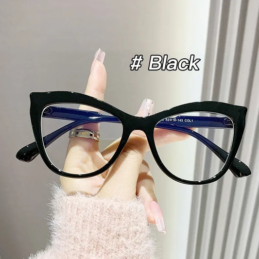 2024 New Cat Eye Glasses Frame Women Fashion Gradient Color Eyeglass Frame Anti Blue Light Glasses Computer Goggles Óculos Gifts