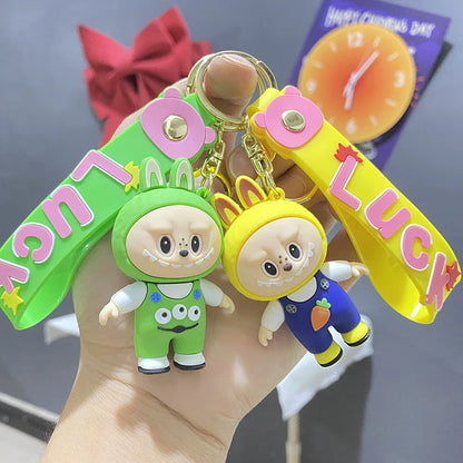 Cartoon Labb keychain, ladies' cute phone/wallet jewelry, kawaii gifts for fans and girlfriends, rabbit jewelry