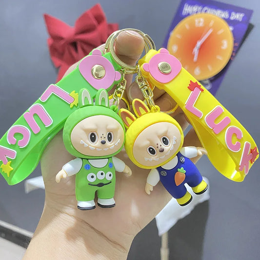 Cartoon Labb keychain, ladies' cute phone/wallet jewelry, kawaii gifts for fans and girlfriends, rabbit jewelry