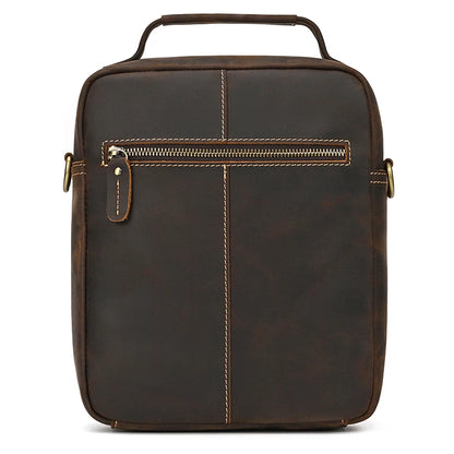 Newsbirds Leather Shoulder Bag Vintage Style Crossbody Bag Books School Bag Of Men Male Daily Messenger Bag Crazy Horse Skin